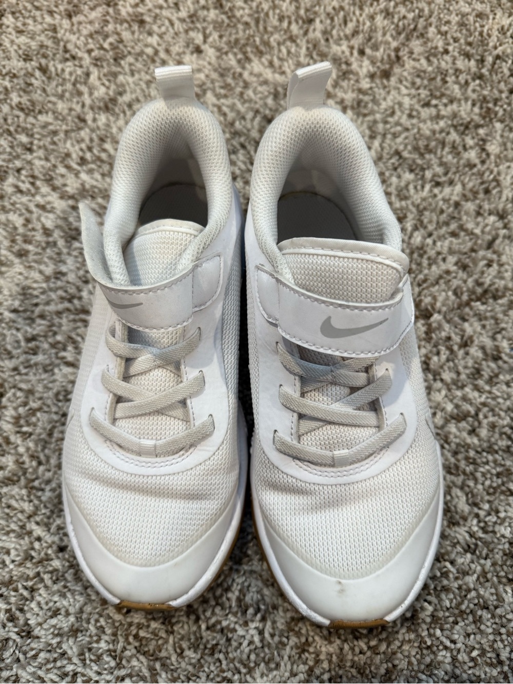 Nike White Kids' Lightweight Hook-and-Loop Sneakers